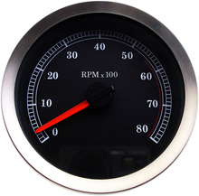 Load image into Gallery viewer, 4" Electronic Tachometer - Black Face DragSpecialties 83114B - Main Product View
