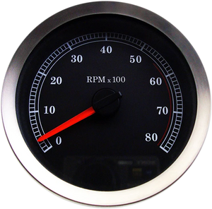 4" Electronic Tachometer - Black Face DragSpecialties 83114B - Main Product View
