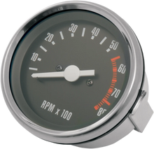 Load image into Gallery viewer, 4" Electronic Tachometer - Black Face DragSpecialties 83114B - Side View