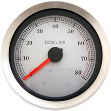 Load image into Gallery viewer, 4" Electronic Tachometer - White Face DragSpecialties 83114S - Main Product View