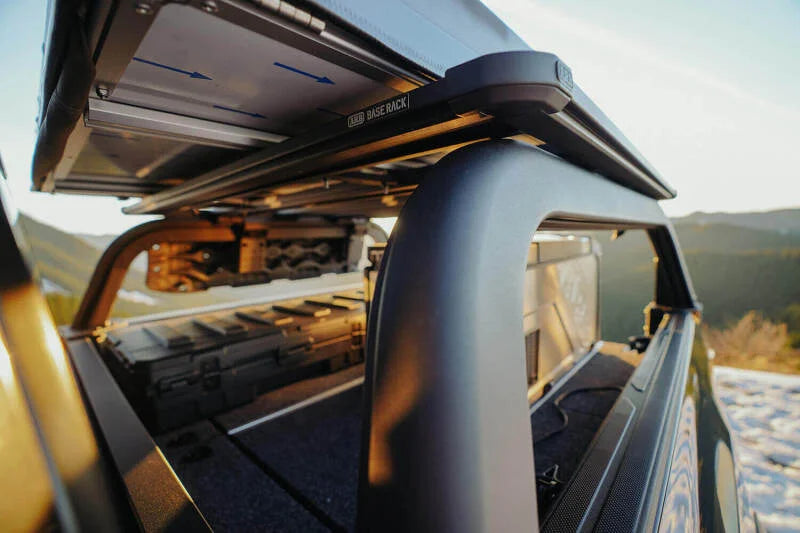 ARB 16-23 Toyota Tacoma Bed Rack - Black Aluminum - Back View