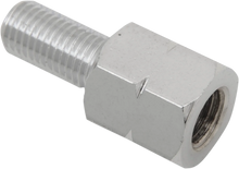 Load image into Gallery viewer, Adapter - Mirror - Universal - M10 x 1.25 Male | M10 x 1.25 (Left Hand) Female - Chrome - Main Product View