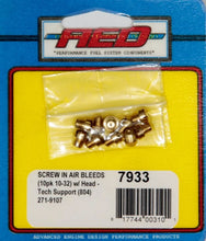 Load image into Gallery viewer, Advanced Engine Design 10-32 Screw-In Air Bleed (10pk) w/Head 7933
