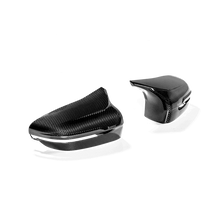 Load image into Gallery viewer, Akrapovic 2018+ BMW M5 (F90) / 2020 BMW M8 (F91/F92) Carbon Fiber Mirror Cap Set - High Gloss - Main Product View