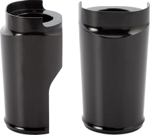 Load image into Gallery viewer, Arlen Ness Fat Tire Fork Boot Cover - Black Anodized - Smooth 20-042 - Main Product View