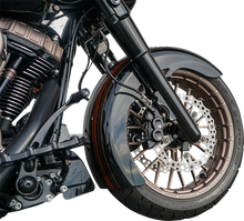 Load image into Gallery viewer, Arlen Ness Fat Tire Fork Boot Cover - Black Anodized - Smooth 20-042 - Back View