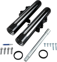 Load image into Gallery viewer, Arlen Ness Fork Legs - Black Anodized - Deep Cut - Dual Disc 40-512 - Main Product View