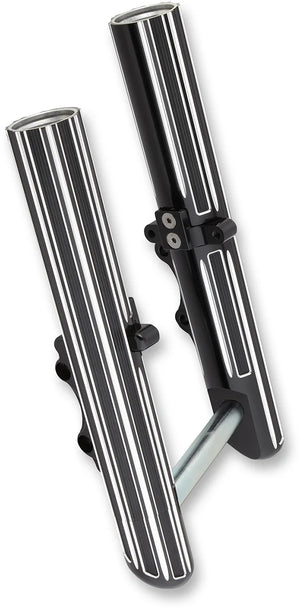 Arlen Ness Fork Legs - Black Anodized - Hot Legs - Custom Single Disc - 10-Gauge 40-521 - Main Product View