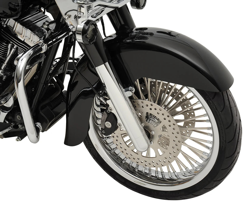 Arlen Ness Fork Legs - Chrome - Smooth - Dual Disc 40-503 - Side View