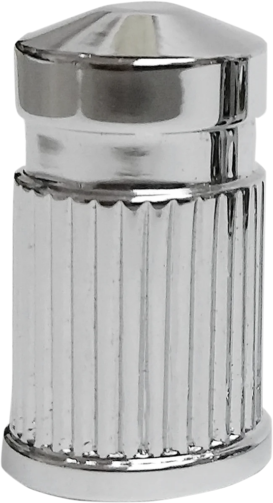 Avon Grips Valve Stem Cap - Round - Black - Anodized SVC-307-ANO - Side View