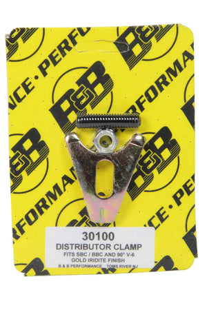 B & B Performance Distributor Clamp - Chevy V8- Gold 30100