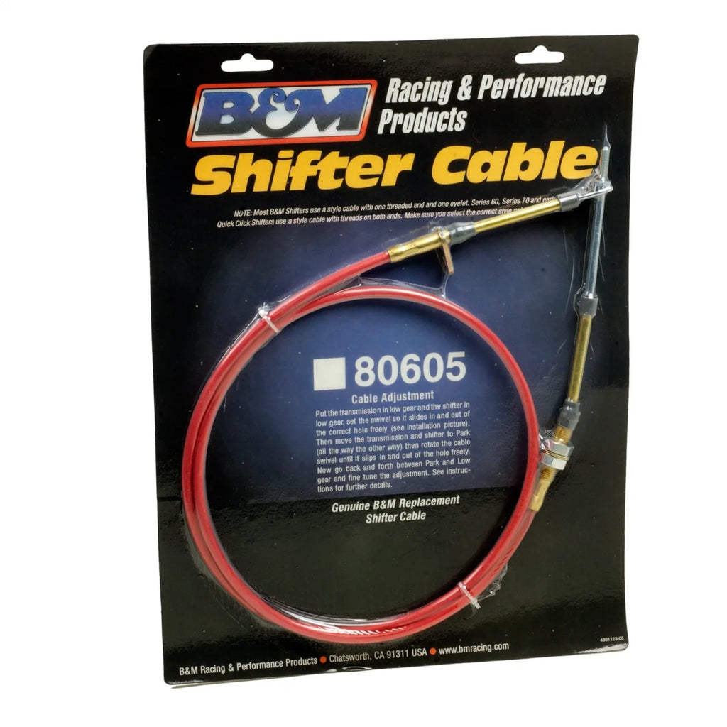 B&M B&M Performance Shifter Cable - 5-Foot Length - Red 80605 - Detail View