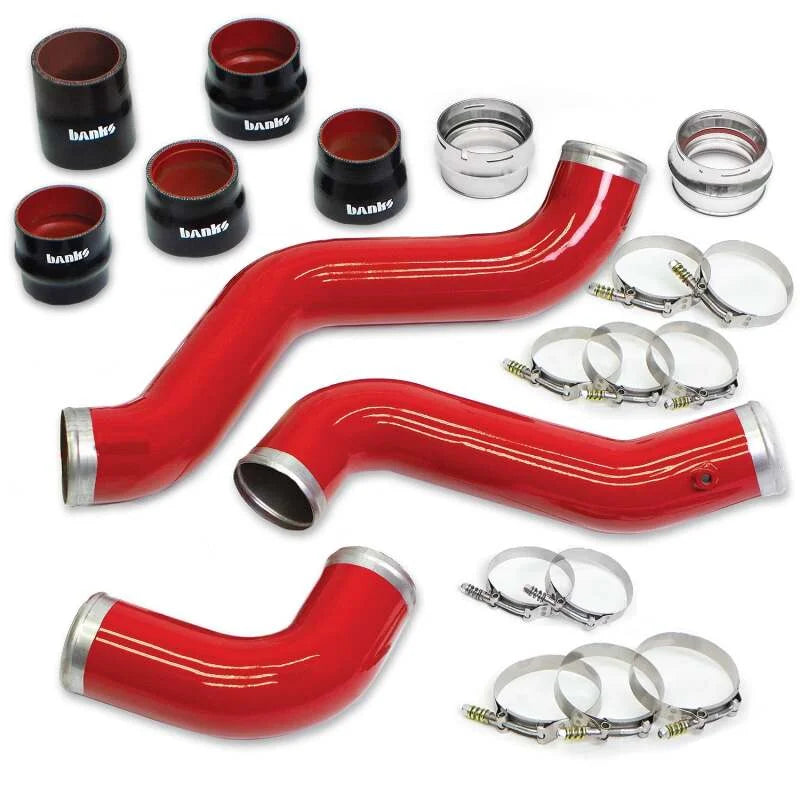 Banks Power 2020 GM 2500/3500 6.6L L5P Boost Tube Upgrade Kit - Red - Side View