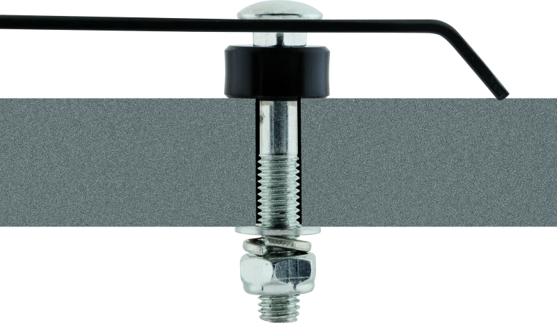 BikeMaster Heavy Duty Wheel Chock - Silver - Side View