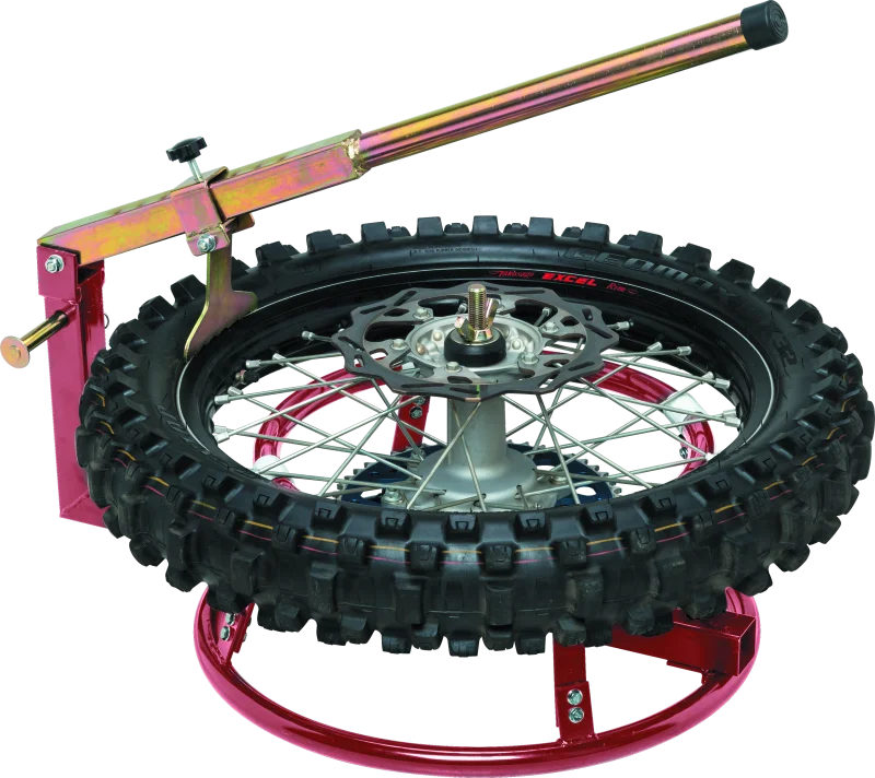 BikeMaster Tire Change Stand w/ Bead Braker - Side View