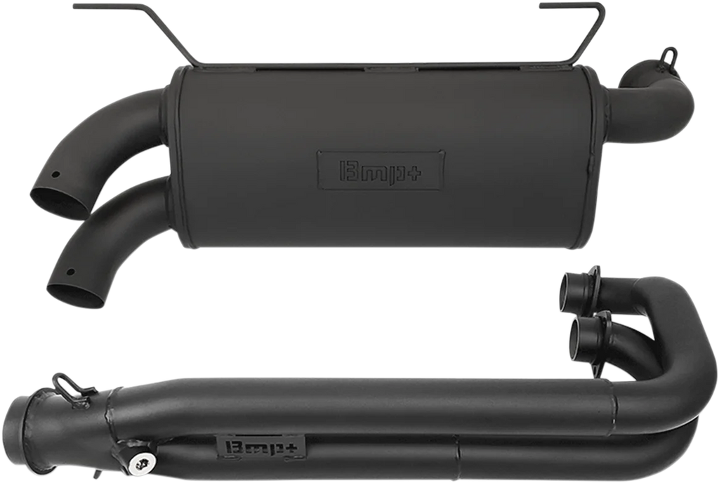 Bikeman Performance Double Barrel Exhaust System - Ceramic Chrome 08-310-C - Side View