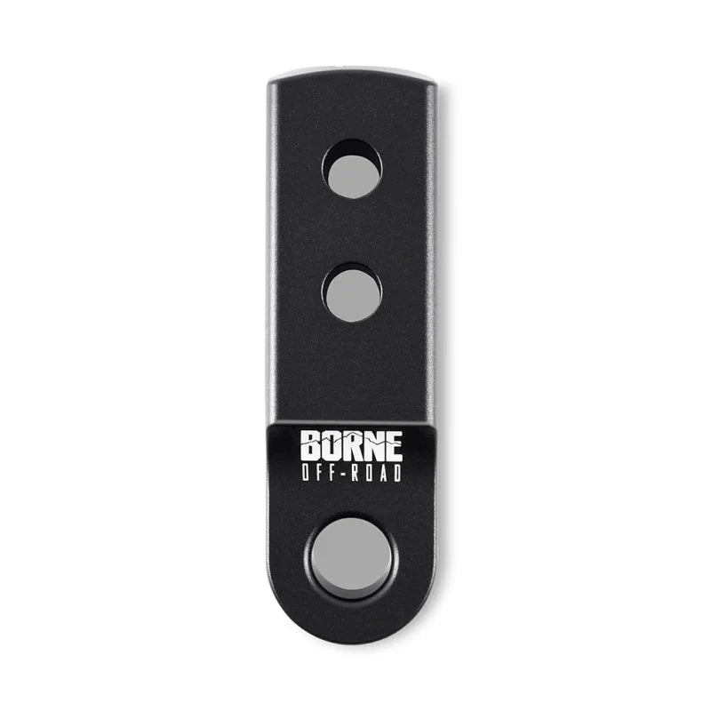 Borne Off-Road CNC Hitch Receiver Shackle 2in Black - Side View