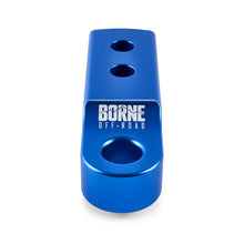 Load image into Gallery viewer, Borne Off-Road CNC Hitch Receiver Shackle 2in Blue - Side View