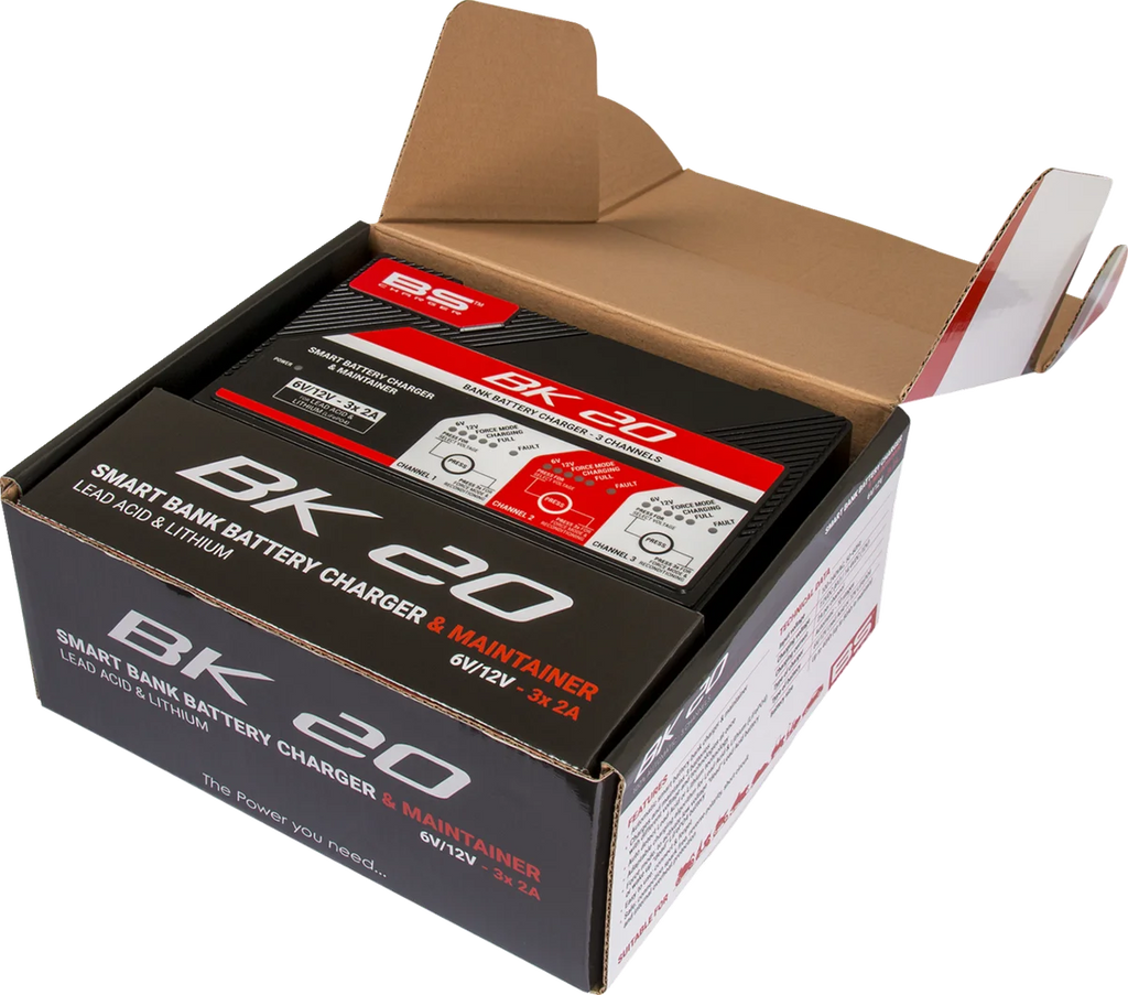 BsBattery Charger - BK20 - 12V - 3 x 2A 700554 - Back View