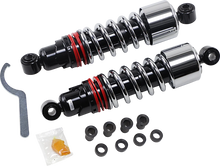 Load image into Gallery viewer, Burly Brand Slammer Plus Shocks - Chrome - FXD B28-1207 - Main Product View