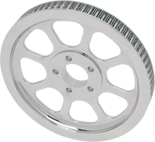 Load image into Gallery viewer, Chrome Rear Belt Pulley - 70 Tooth - '00-'05 FXST, '00-'06 FLST DragSpecialties 191397 - Main Product View