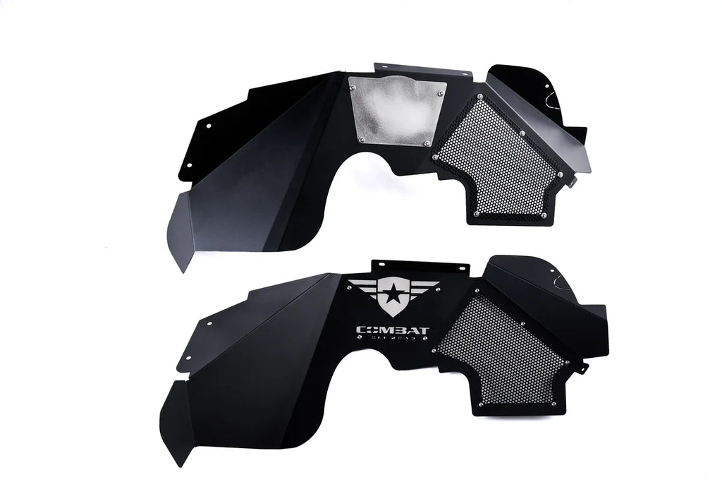 Combat Off Road Jeep JK/JKU Aluminum Inner Fender Liners - Front Pair 15-1066 - Installation View
