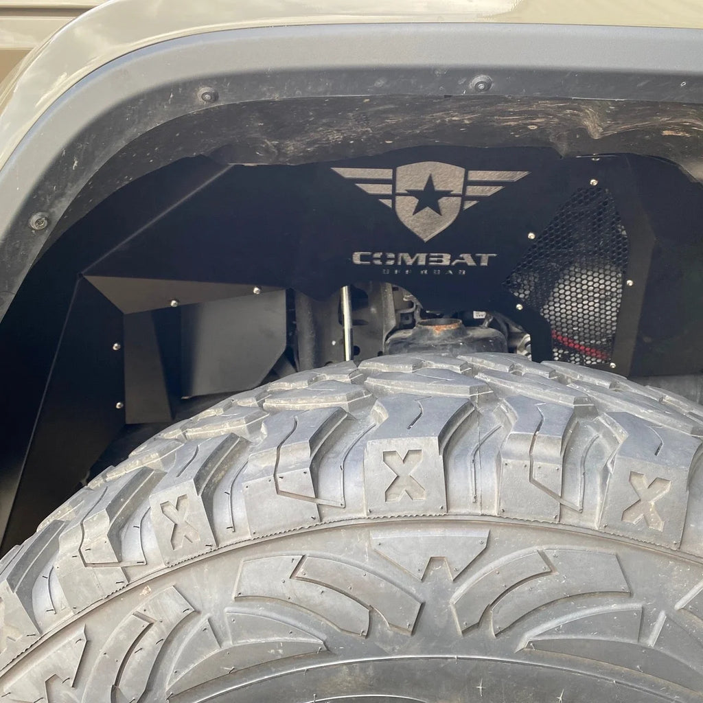Combat Off Road Jeep JL/JLU Wrangler Aluminum Inner Fender Liners - Front Pair 25-1066 - Side View