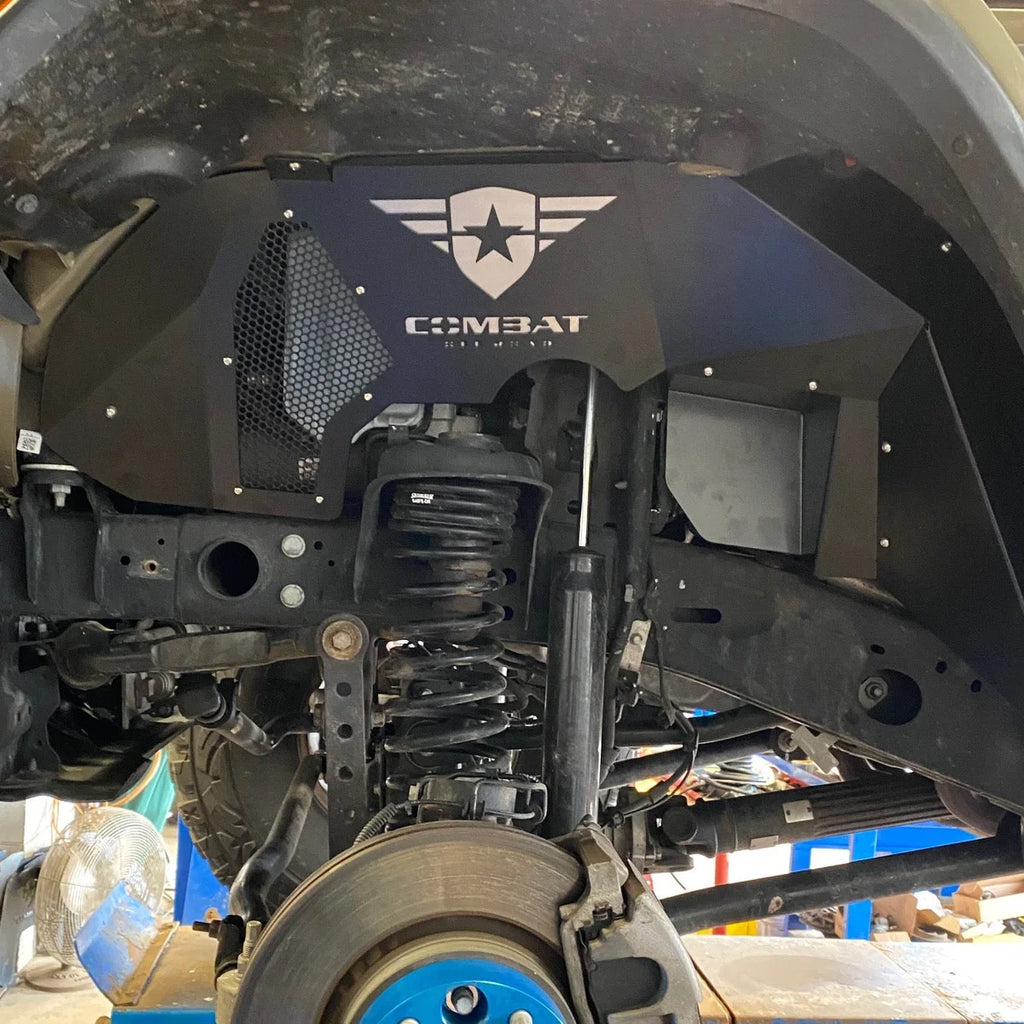Combat Off Road Jeep JL/JLU Wrangler Aluminum Inner Fender Liners - Front Pair 25-1066 - Back View
