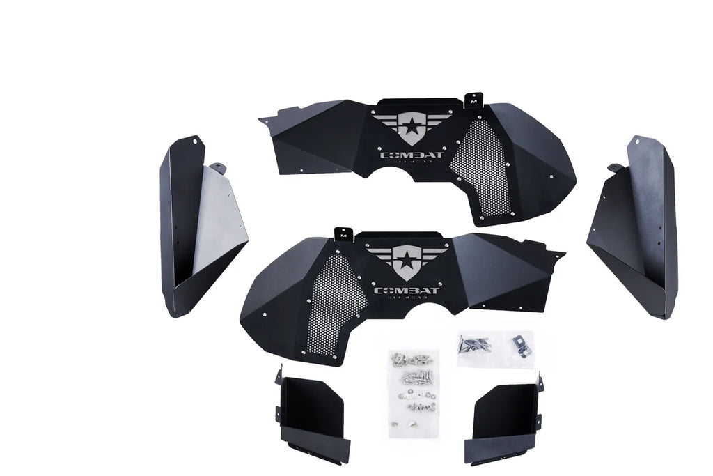 Combat Off Road Jeep JL/JLU Wrangler Aluminum Inner Fender Liners - Front Pair 25-1066 - Installation View