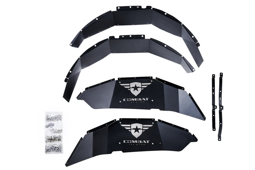 Combat Off Road Jeep JL/JLU Wrangler Aluminum Inner Fender Liners - Rear Pair 25-1069 - Side View