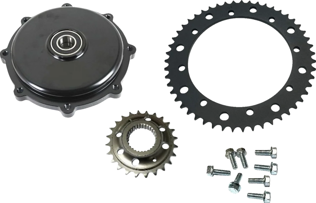 Conversion Sprocket Kit - Black - '09-'16 DragSpecialties 201407 - Side View