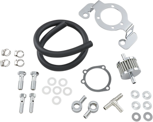 Crankcase Breather with Support Bracket Kit - Big Twin DragSpecialties 120084-BC514 - Main Product View