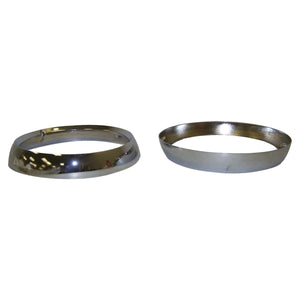 Crown Automotive Jeep Replacement Headlamp Bezel Set, Left & Right, Chrome 5460087K