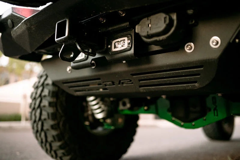DV8 Offroad 07-21 Jeep Wrangler (JK/JL) Bolt-On Hitch w/ Lights - Back View