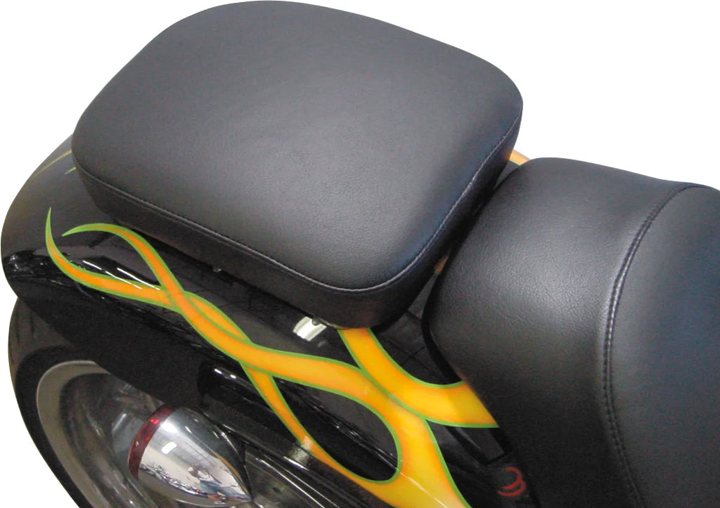 Danny Gray Detachable Pillion Pad - Black - Extra Wide 501-1 - Side View