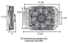 Load image into Gallery viewer, Derale 16 Pass Electra-Cool Remote Transmission Cooler Kit, -8AN Inlets 15900 - Back View