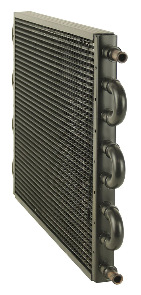 Derale 8 Pass 17" Series 7000 Copper/Aluminum Transmission Cooler Kit, Full Size 13104 - Side View