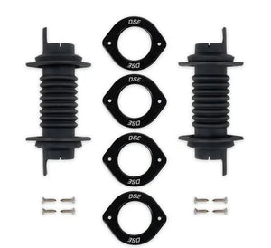 Detroit Speed and Engineering Door Jamb Wiring Boot Kit -Black Anodize Trim 010422DS