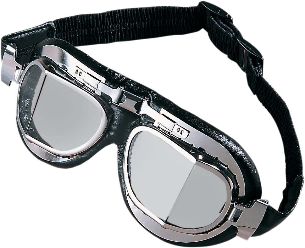 DragSpecialties Red Baron Goggles - Matte Black 220001-BX3 - Side View