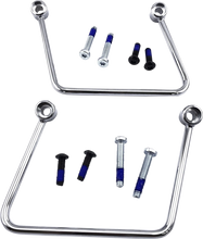Load image into Gallery viewer, DragSpecialties Saddlebag Support Kit - Chrome - FL/FX '18-'23 S77-0155C - Main Product View