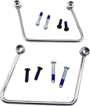 DragSpecialties Saddlebag Support Kit - Chrome - FL/FX '18-'23 S77-0155C - Main Product View