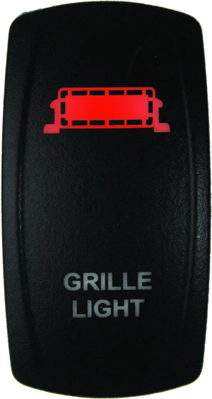 DragonFire Racing Lighted Switch Grill Light On/Off Red
