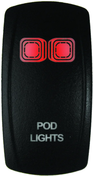 DragonFire Racing Lighted Switch On/Off Red