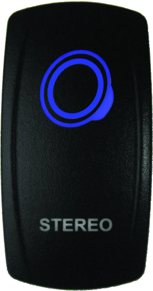 DragonFire Racing Lighted Switch Stereo On/Off Blue