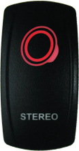 Load image into Gallery viewer, DragonFire Racing Lighted Switch Stereo On/Off Red