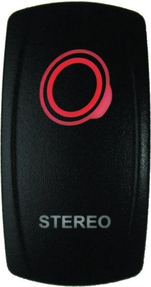 DragonFire Racing Lighted Switch Stereo On/Off Red