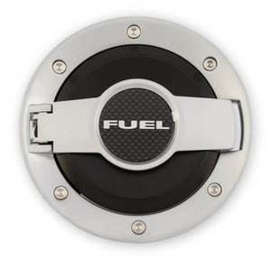 Drake Muscle Drake Muscle Cars Aluminum with Black Center Fuel Door MO-210001-S - Main Product View