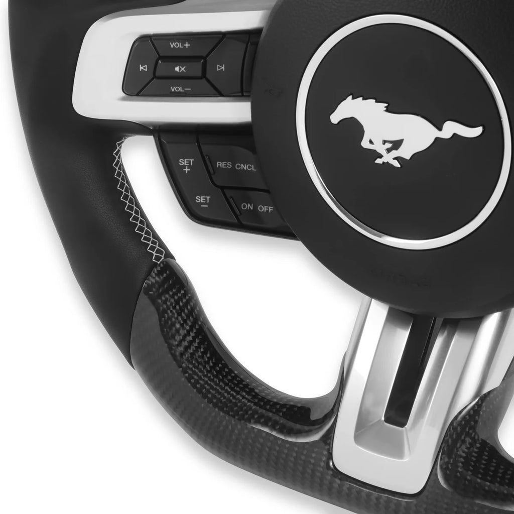 Drake Muscle Drake Muscle Cars Steering Wheel - Carbon Fiber with Leather Grips - Heated MU950-11 - Additional View 5