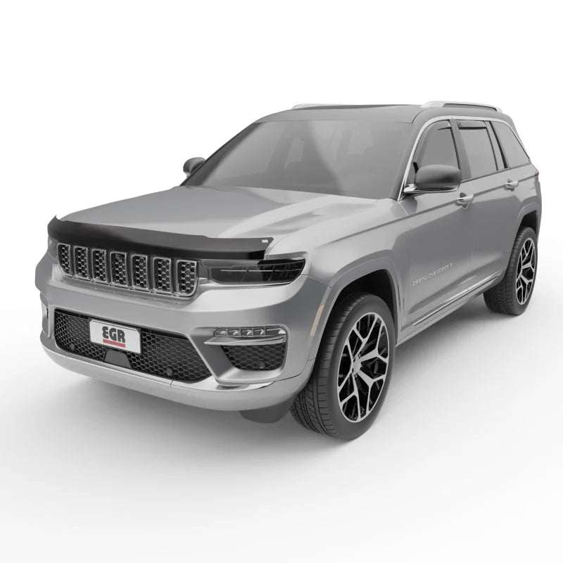 EGR 4pc Smoke Finish In-channel Window Visors for Grand Cherokee (WL) - Installation View