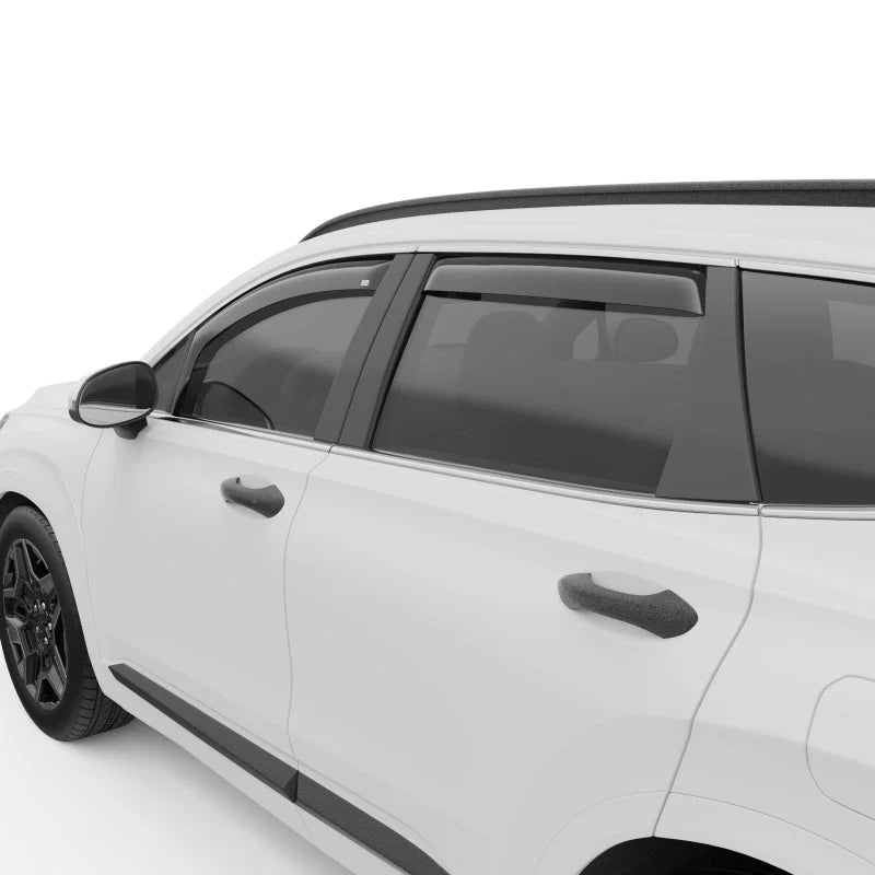 EGR 4pc Smoked Finished In-Channel Window Visors 19-23 Hyundai Santa Fe - Back View